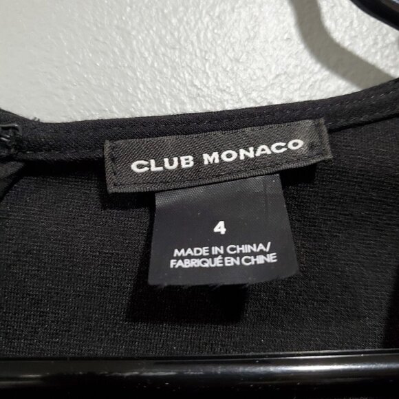 Club Monaco Women's Aurelie Dress Fit & Flair Flowers Butterfly V-Neck Pockets 4 - Picture 7 of 12